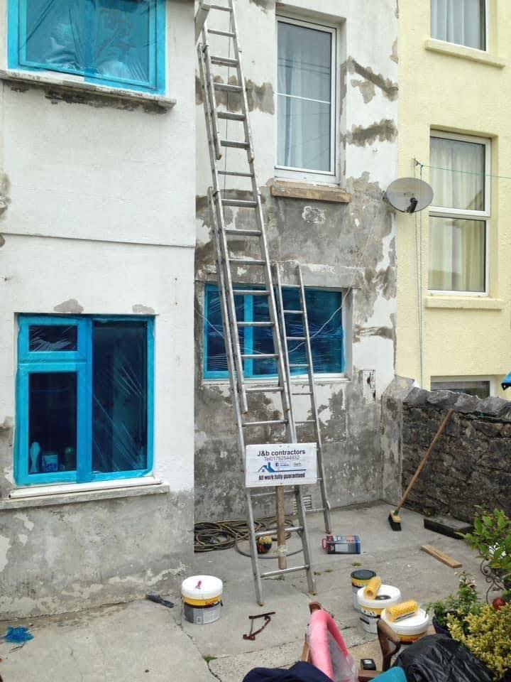 Render repair work in Paignton