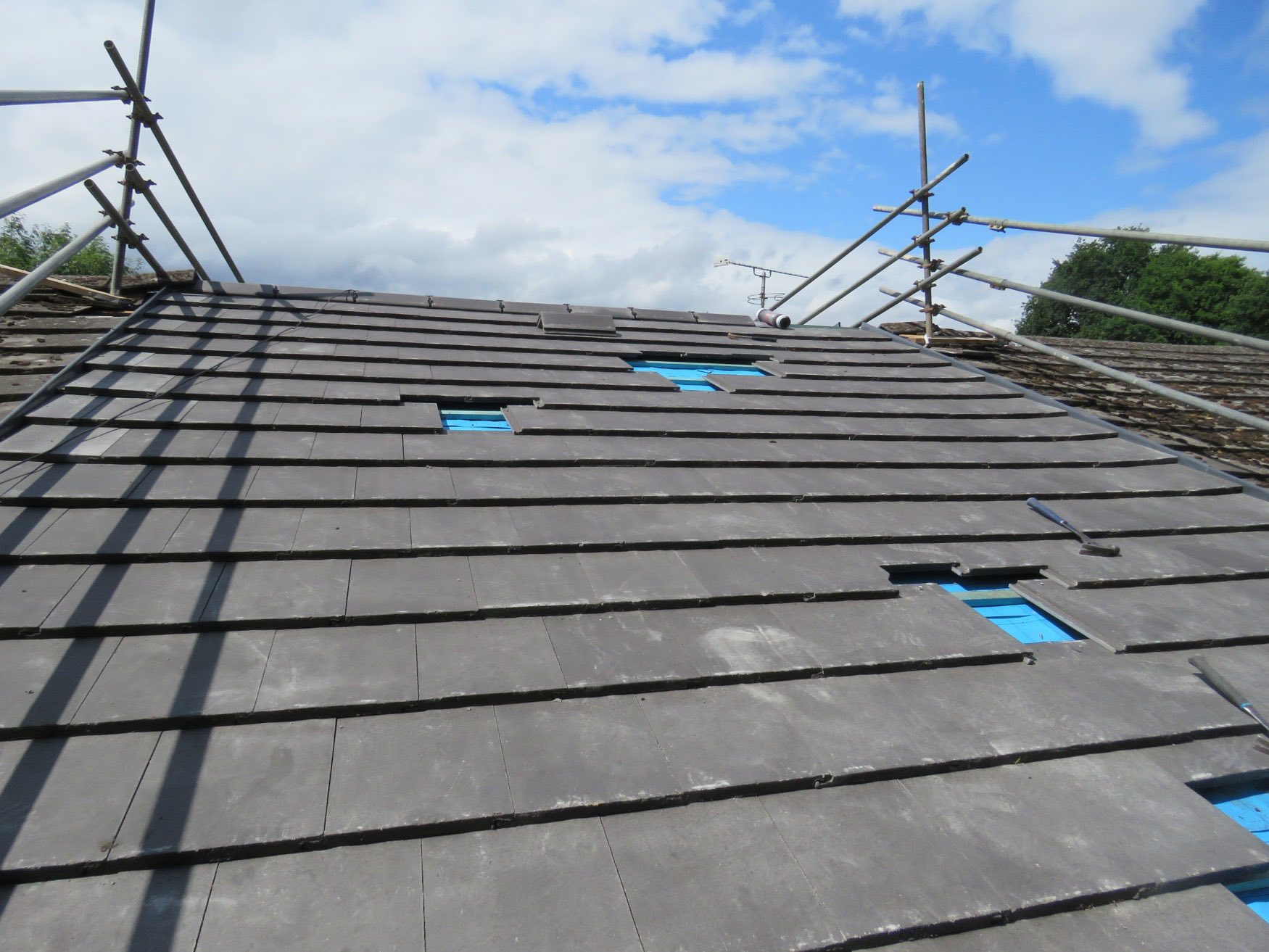 Natural slate roof repair in Paignton